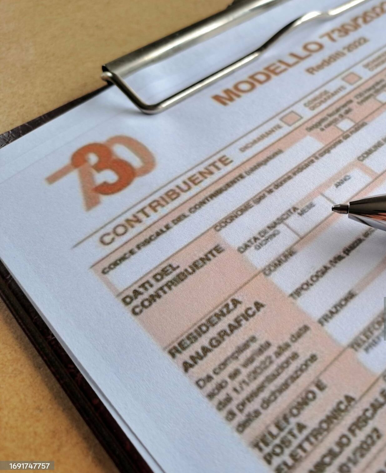 Model 730 - tax declaration income form in Italy